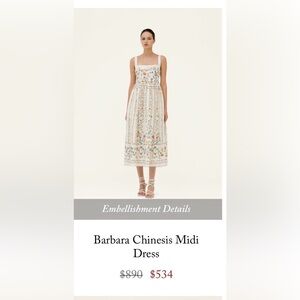 Agua by Agua Bendita Barbara Chinesis Midi Dress with embellishment details